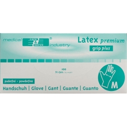 Gribi Untersuchungs-Handschuhe M Latex Puderfrei Unsteril 100 Stück