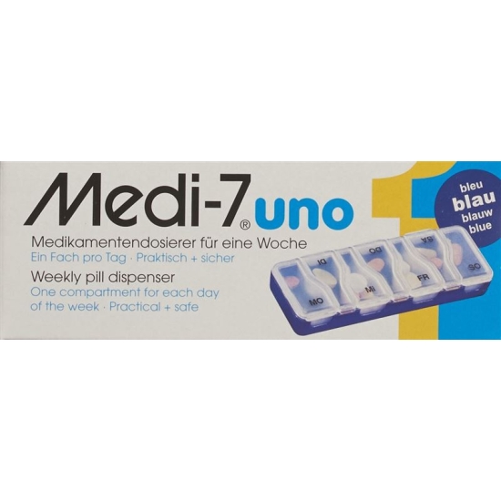 Sahag Medi-7 Uno Medidosierer 7 Tag 1 Fach Blau D buy online