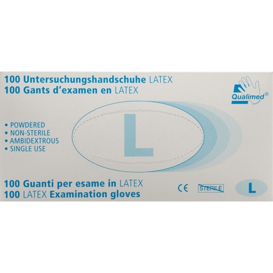 Qualimed Untersuchungs-Handschuhe Latex Grösse L Gepudert Unsteril 100 Stück buy online