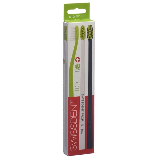 Swissdent Bio Toothbrush Trio Green White Black buy online