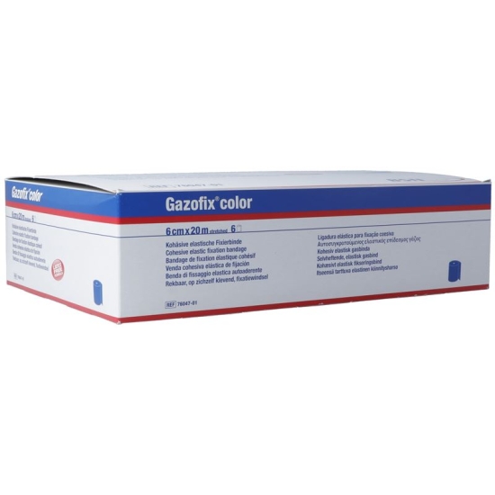 Gazofix Kohae Fixierbinde 6cmx20m Blau Latexf 6 Stück buy online