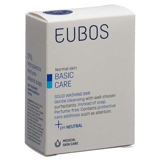 Eubos Soap Solid Unscented Blue 125g buy online