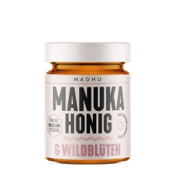 Madhu Honey Manuka Honig & Wildblüten Glas 250g