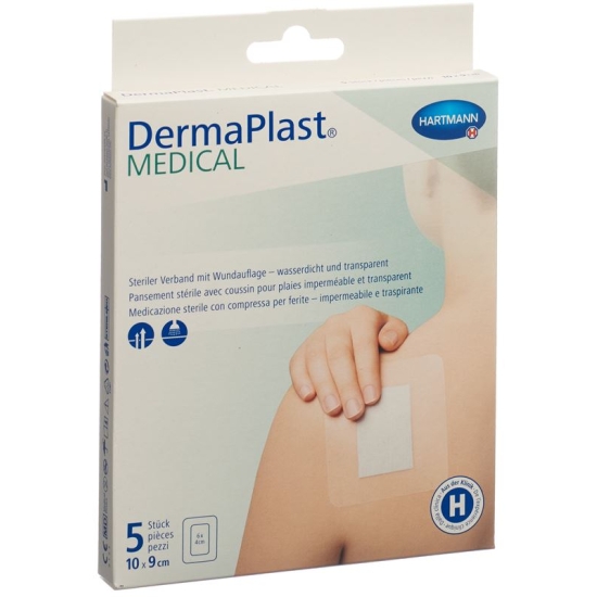 Dermaplast Medical Transparentverband 10x9cm 5 Stück buy online