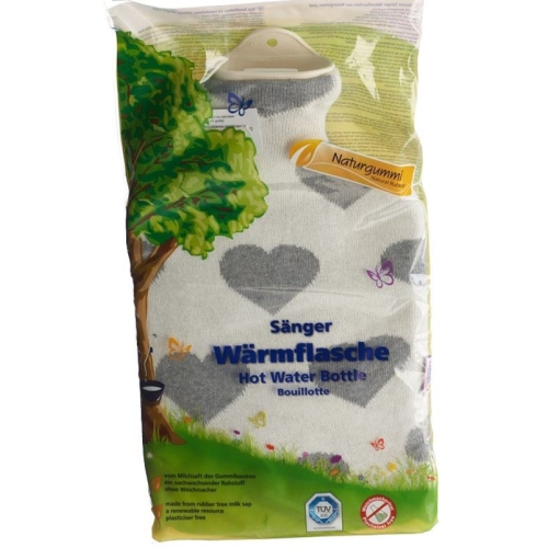 Saenger Wärmflasche Naturkau Strickb 2L Herze buy online