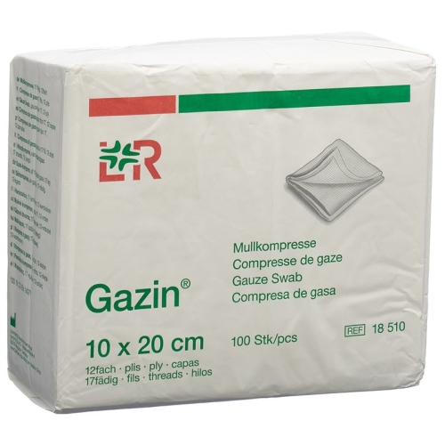 Gazin Faltkompressen 10x20cm 12-fach 17-fädig O Rk 100 Stück buy online