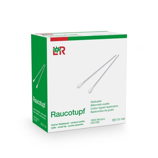 Raucotupf Wattestaebch Holz 15cm Kl Kopf 100 Stück buy online