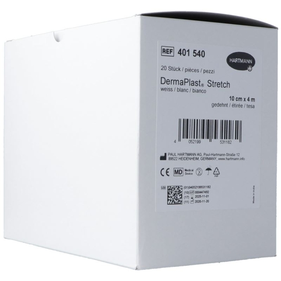 Dermaplast Stretch Gazebinde 10cmx4m Weiss 20 Stück buy online