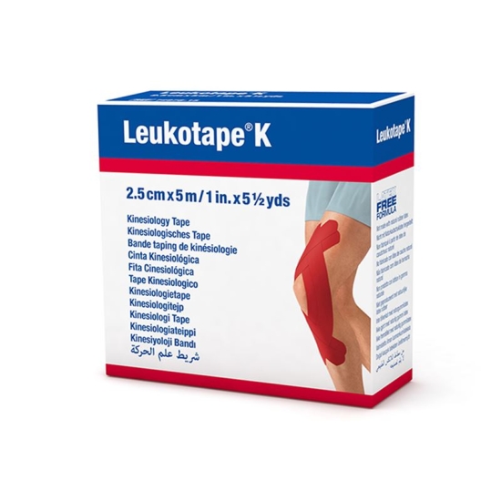 Leukotape K strapping tape 5mx2.5cm red 5 pcs