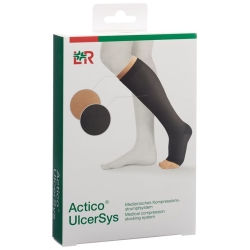 Actico Ulcersys Kompressionsstr L Lang Schw/sand