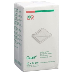 Gazin Faltkompressen 10x10cm 12-fach Rk 100 Stück