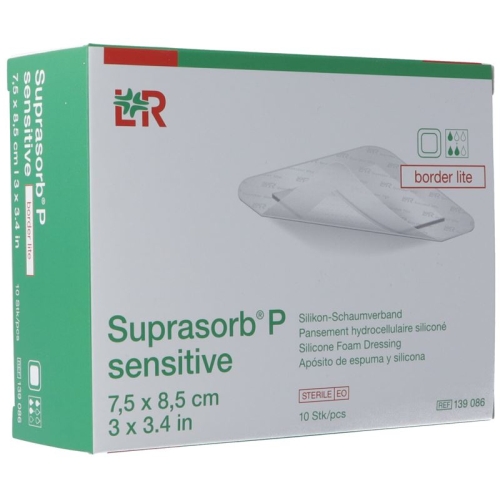 Suprasorb P Sensitive Border Lite 7.5x8.5cm 10 Stück buy online