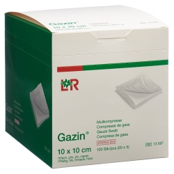 Gazin Set Kompre 10x10cm 12 Fach Steril 20x 5 Stück