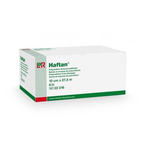 Haftan Schaumstoffbinden 27.5mx10cm Rolle 6 Stück buy online