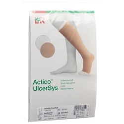 Actico Ulcersys Unterstrumpf L Lang Weiss 3 Stück