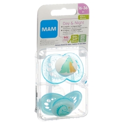 Mam Day & Night Nuggi Sil 16-36m 2xorig 1xnight