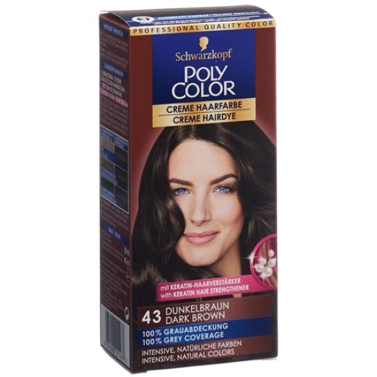 Polycolor Creme Haarfarbe 43 Dunkelbraun 90ml buy online