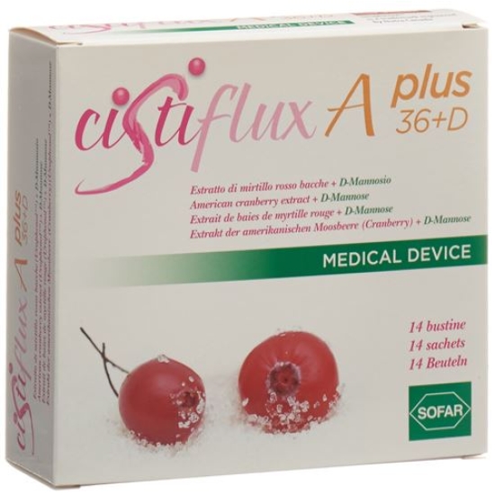 Cistiflux A36 + DMannose dietary supplement Cranberry 14 Btl 5 g