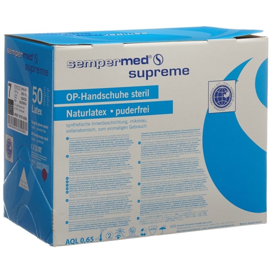 Sempermed Supreme surgical gloves 5.5 sterile 50 pairs buy online