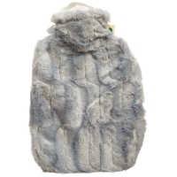 Frosch hot-water bottle PVC 1.8L high-pile grey