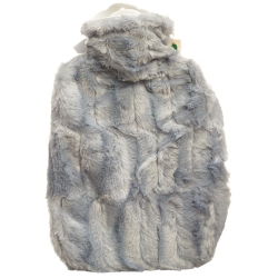 Frosch hot-water bottle PVC 1.8L high-pile grey