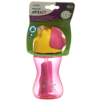 Avent Philips Straw Cup 300ml Girl Pink