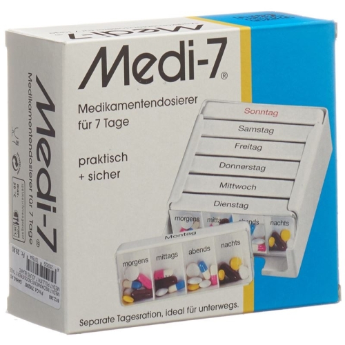 Sahag Medi-7 Medidosierer 7 Tag 4 Faecher Weiss D buy online