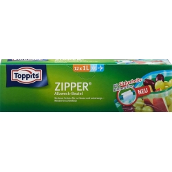 Toppits Zipper Allzweckbeutel 1L 12 Stück