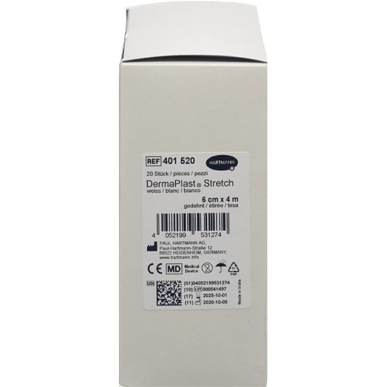 Dermaplast Stretch Gazebinde 6cmx4m Weiss 20 Stück buy online