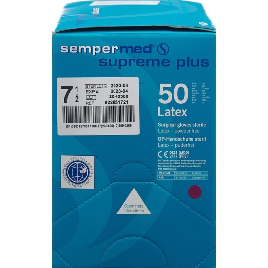 Sempermed Supreme Plus Op Handschu 7.5 St 50 Paar buy online