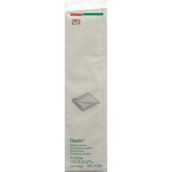 Gazin Faltkompressen 5x5cm 16-fach Unsteril 100 Stück buy online