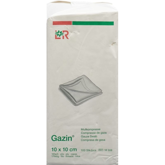Gazin Faltkompressen 10x10cm 16-fach Unsteril 100 Stück buy online