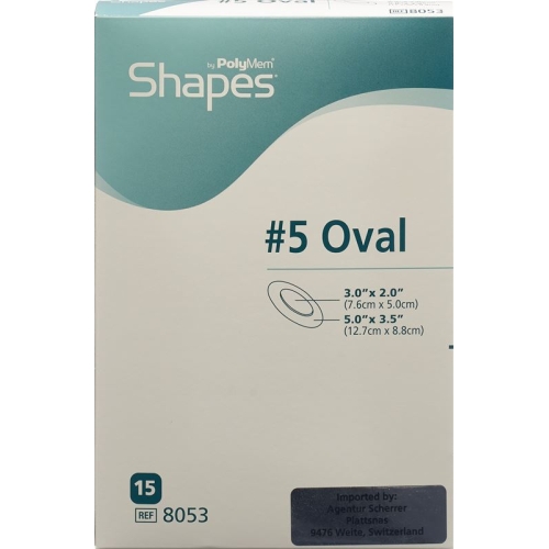 Polymem Shape 5 Wundverband 8.9x12.7cm Oval Steril 15 X buy online